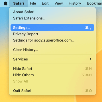 Systeemmeldingen deblokkeren in Safari -screenshot